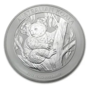 Koala Sølvmynt 1 kilo 2013 i kapsel