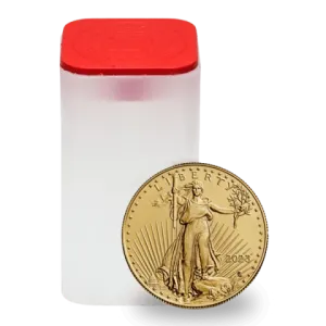 2024 Gold Eagle Gullmynt 1 ozt Type 2. Tube med 10 stk